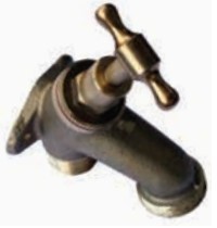 VALVE BALL HOSECOCK WALL MOUNT BRASS 15MM 